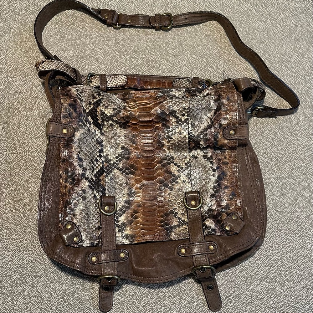Abaco Jamily Python Snakeskin Crossbody and Shoulder Bag